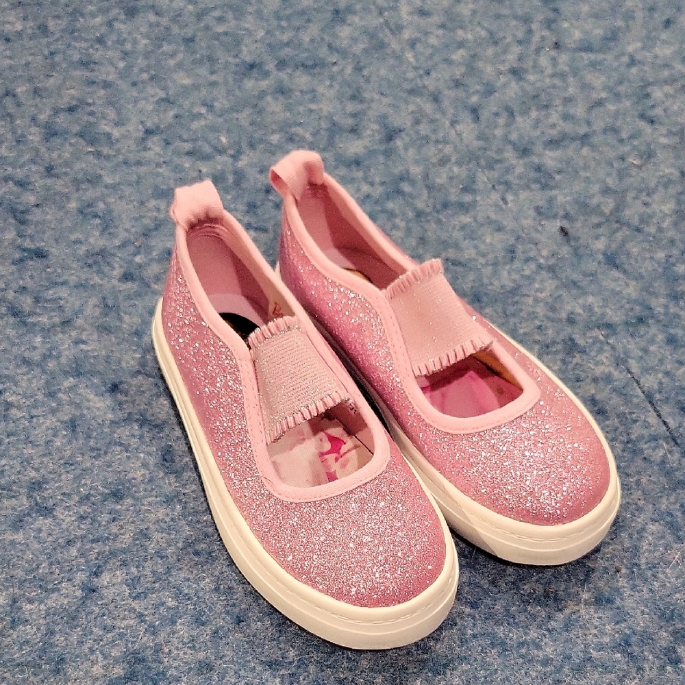 NWOT H&M Barbie Glitter Shoes, Size 11T